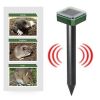 4 pcs Solar Powered Repellent Ultrasonic Outdoor Lawn Garden Snake Rodent Repeller; mouse repeller - round