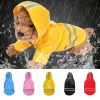 S-XL Pets Dog Raincoat Reflective Strip Dog RainCoat Waterproof Jackets Outdoor Breathable Clothes For Puppies - Yellow - S