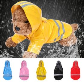 S-XL Pets Dog Raincoat Reflective Strip Dog RainCoat Waterproof Jackets Outdoor Breathable Clothes For Puppies - Yellow - XL