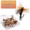 Insects Flies Fishing Lures; Topwater Dry Flies Bait Trout Artificial Crank Hook; Fishing Tackle - 20Pcs