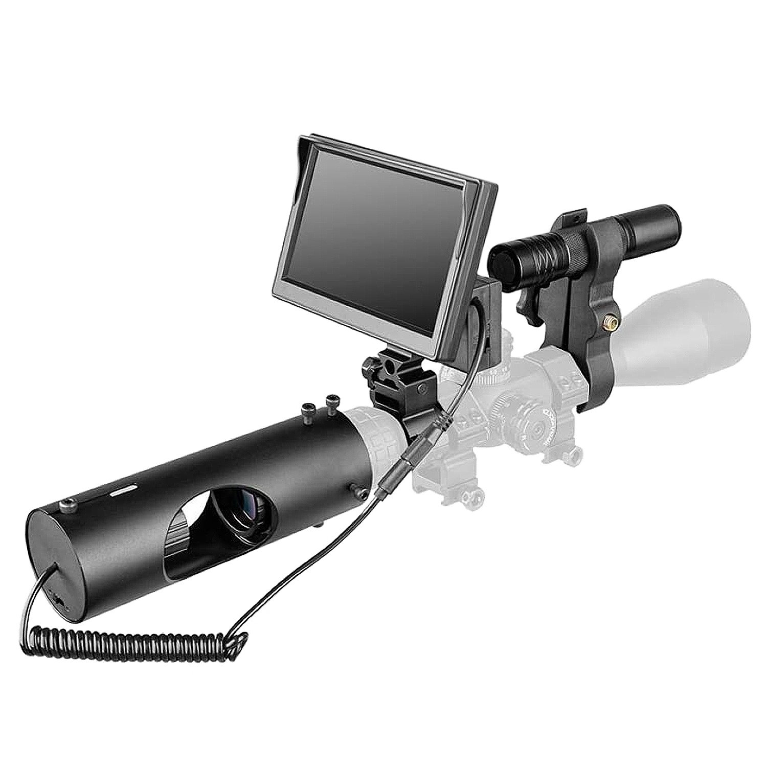 Night Vision Scope Digital Camera Infrared Rifle Scope 850nm Hunting Scope System with IR Torch System 5in Monitor - Black Night Vision Scope Digital Camera Infrared Rifle Scope 850nm Hunting Scope System with IR Torch System 5in Monitor - Black