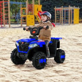 6V Ride On ATV, 4-Wheeled Beach Ride on Car, Battery Powered Kids ATV, Forward/ Reverse Switch--BLUE - default