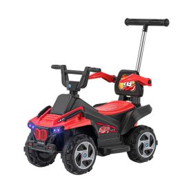 6V Kids Ride-On Electric ATV, 4-Wheeler Quad Car Toy with LED Headlights, Bluetooth - default
