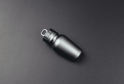 Outdoor medicine bottle Aluminum alloy survival pills full waterproof cans Sealed capsules - Green grey