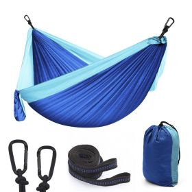 Camping Parachute Hammock Survival Garden Outdoor Furniture Leisure Sleeping Hamaca Travel Double Hammock - Blue