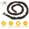 1.8M Bike Chain Lock w/ 3 Keys Heavy Duty Security Lock Bicycle Motorcycle Motor Bike Chain Lock - Black
