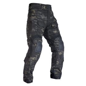 VOTAGOO G3 Combat Pants with Knee Pads Tactical Military Trousers Hunting Multicam Pants for Men Rip-Stop Airsoft Gear - CP BK - 34