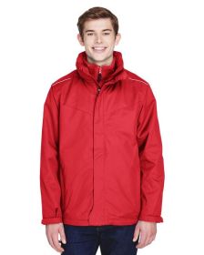 CORE365 88205 Men's Region 3-in-1 Jacket with Fleece Liner - CLASSIC RED - 2XL