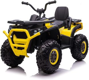 12V Kids Electric 4-Wheeler ATV Quad Ride On Car with LED Light, Music, Horn, USB/TF/MP3 - KM6490