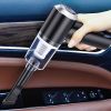 Portable Car Vacuum Cleaner; Rechargeable Handheld Automotive Vacuum Cleaner For Car Wireless Dust Catcher Cyclone Suction - Black