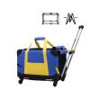 Pet Rolling Carrier with Wheels Pet Travel Carrier Transport Box Dog Strollers for Small Dogs/Cats Up to 28 LBS - blue