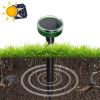 4 pcs Solar Powered Repellent Ultrasonic Outdoor Lawn Garden Snake Rodent Repeller; mouse repeller - square