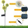 2pcs Solar Dandelion Lights Outdoor Decor, Outdoor Garden Decor Light - warm light
