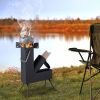 9.44"D x 17"W x 22"H camping rocket stove - as picture