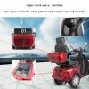 Fastest Mobility Scooter With Four Wheels For Adults & Seniors, Red - as Pic