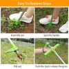 Weed Puller Twister Stand Up Root Removal Hand Tool 3 Claws Aluminum Grass Manual Remover 38.98in Long Handle with Foot Pedal - Silver