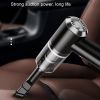 Portable Car Vacuum Cleaner; Rechargeable Handheld Automotive Vacuum Cleaner For Car Wireless Dust Catcher Cyclone Suction - Black