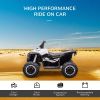 Aosom 12V Kids ATV Quad Car with Forward & Backward Function, Four Wheeler for Kids with Wear-Resistant Wheels, Music, Electric Ride-on ATV for Toddle