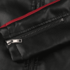 Mens Biker Jacket With Shoulder Details - Navy - L