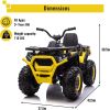 12V Kids Electric 4-Wheeler ATV Quad Ride On Car with LED Light, Music, Horn, USB/TF/MP3 - KM6490