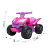 Kids Ride-on ATV, 6V Battery Powered Electric Quad Car with Music, LED Lights and Spray Device, 4 Wheeled Ride-on Toy for Toddlers Age 3-5, Rose Red -