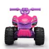 Kids Ride-on ATV, 6V Battery Powered Electric Quad Car with Music, LED Lights and Spray Device, 4 Wheeled Ride-on Toy for Toddlers Age 3-5, Rose Red -