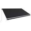 Manual Retractable Awning 196.9"x118.1" Anthracite - Anthracite