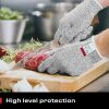 Cut Resistant Gloves - Ambidextrous, Food Grade, High Performance Level 5 Protection. Size Medium, Complimentary Ebook Included - XL
