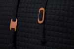 Mens Hooded Sweatshirt Casual Long Sleeve Drawstring Waffle Knit Pullover Hoodies - M - Black
