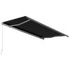 Manual Retractable Awning 196.9"x118.1" Anthracite - Anthracite