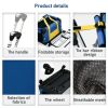 Pet Rolling Carrier with Wheels Pet Travel Carrier Transport Box Dog Strollers for Small Dogs/Cats Up to 28 LBS - blue