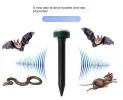4 pcs Solar Powered Repellent Ultrasonic Outdoor Lawn Garden Snake Rodent Repeller; mouse repeller - round