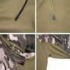 Men's Camouflage Army Tactical T-Shirts Military Shirts Long Sleeve Outdoor T-Shirts Athletic Hoodies - Green-S