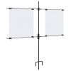Target Paper Stand with Shooting Papers 30.7"x29.9" Steel - Black
