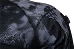 Men's Casual Camouflage T-Shirts Splicing Craft Slim Fit Shirts Zipper Neckline Long Sleeve T-Shirts - Black-L