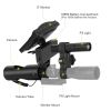 Night Vision Scope Digital Camera Infrared Rifle Scope 850nm Hunting Scope System with IR Torch System 5in Monitor - Black