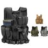 Tactical Vest Military Combat Army Armor Vests Molle Airsoft Plate Carrier Swat Vest Outdoor Hunting Fishing CS Training Vest - Black python pattern