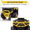 12V Kids Electric 4-Wheeler ATV Quad Ride On Car with LED Light, Music, Horn, USB/TF/MP3 - KM6490