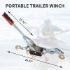 Winch Ratchet Tool, Gear Power Puller,Pulling Boat Marine,Heavy Duty Cable Come Along Tool,Automotive Hoist Winch Puller - 8800 Lbs