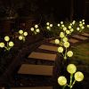 2pcs Solar Dandelion Lights Outdoor Decor, Outdoor Garden Decor Light - warm light