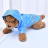 S-XL Pets Dog Raincoat Reflective Strip Dog RainCoat Waterproof Jackets Outdoor Breathable Clothes For Puppies - Blue - XL