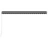 Manual Retractable Awning 196.9"x118.1" Anthracite - Anthracite