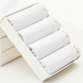 Men's cotton boxer shorts (Option: White-5XL)