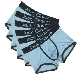 Boxer comfortable and breathable sexy men's underwear (Option: Grey-Q6pcs-XXL)