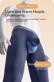 Rhinoceros Horn Big Bag Autumn Pants Male (Option: Blue-M)