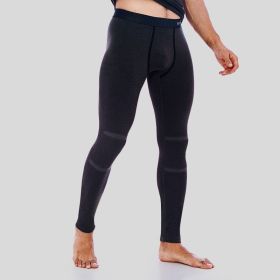 Men's Warm Pants With Graphene Thickening (Option: Blue-XL)