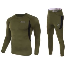 Tactical cycling sports underwear set (Option: Green-XL)