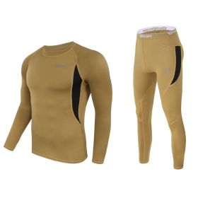 Tactical cycling sports underwear set (Option: Khaki-M)