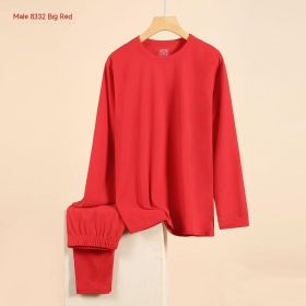 Self-heating Dralon Thermal Underwear Set (Option: Men's Red-XL)