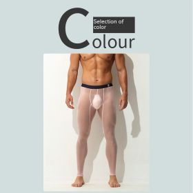 Men's Leggings Ultra-thin And Tight Fitting (Option: Pink-4XL)
